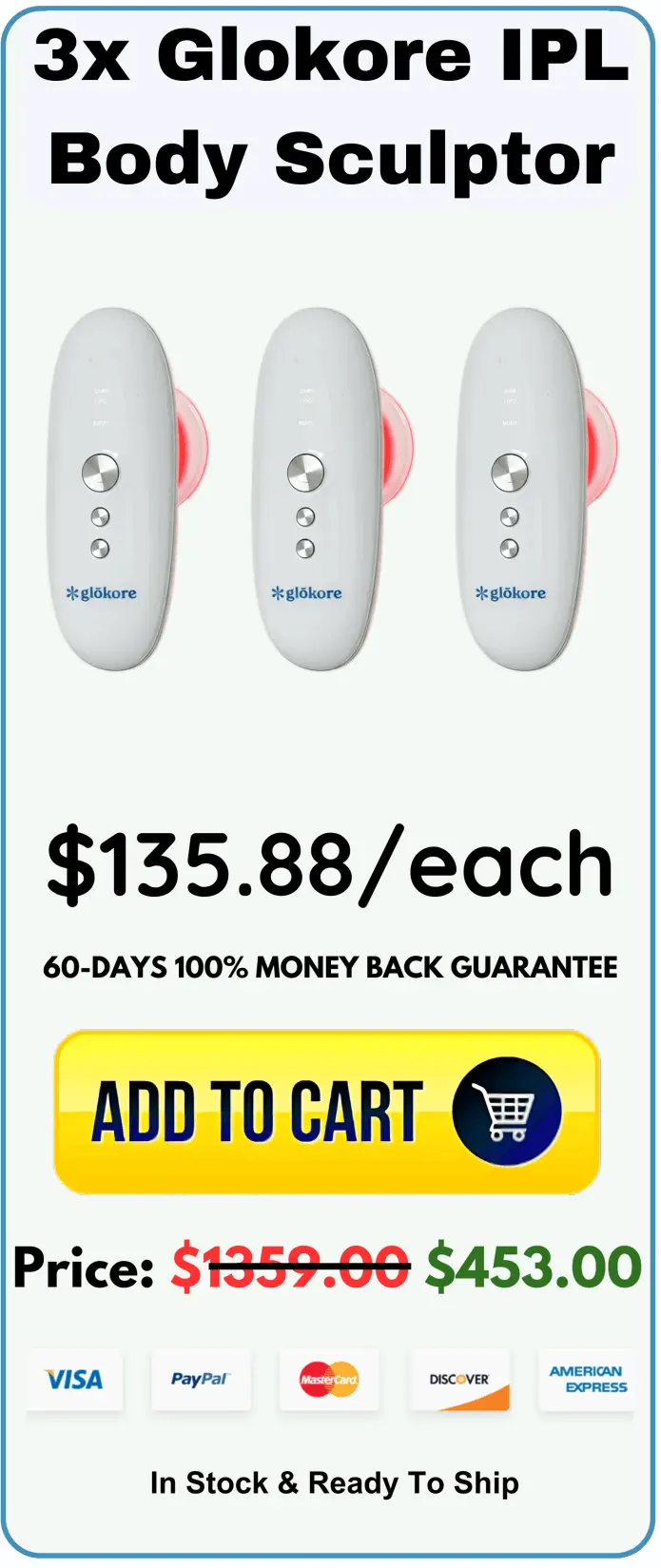 Glokore IPL Body Sculptor offer package price 